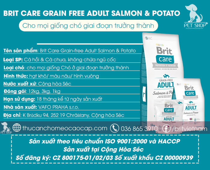 Brit Care Grain-free Adult Salmon & Potato