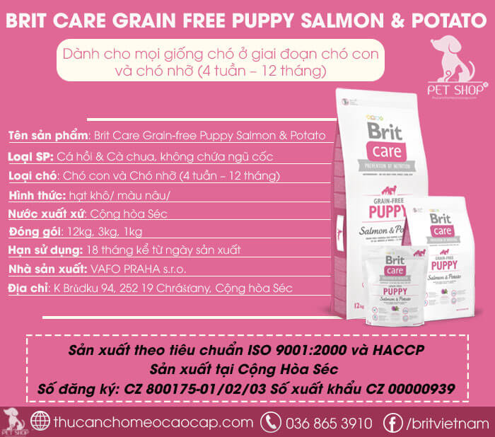 Brit Care Grain-free Puppy Salmon & Potato Brit Care Grain-free Puppy Salmon & Potato