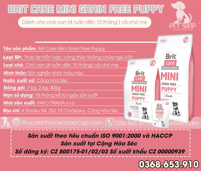 Brit Care Mini Grain Free Puppy