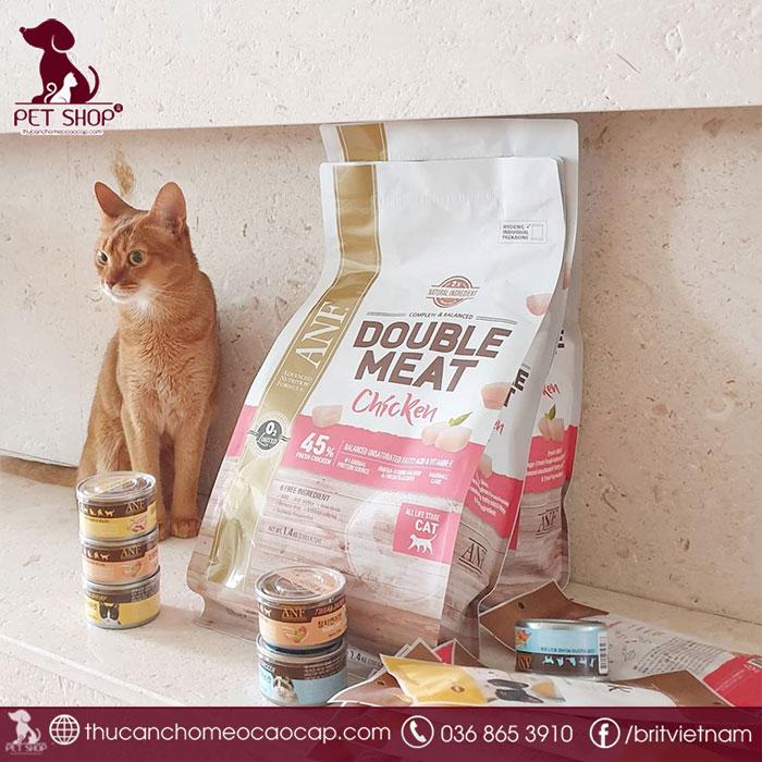 Hướng dẫn sử dụng thức ăn cho mèo cao cấp vị gà ANF - Double Meat