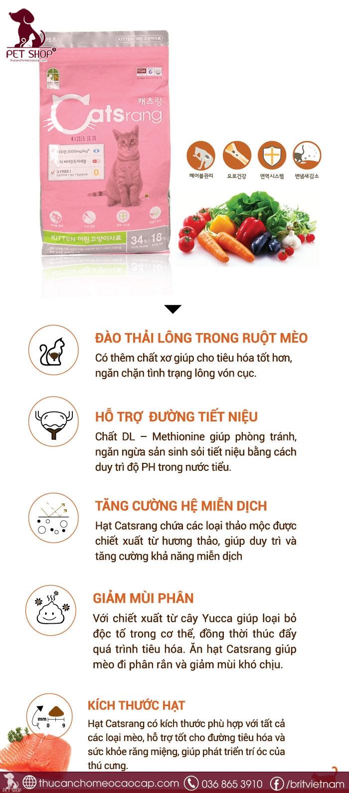 Thức ăn cho mèo con Catsrang giá rẻ