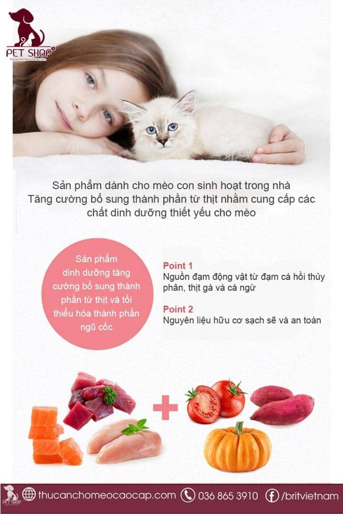 Ưu điểm của thức ăn hữu cơ cho mèo con ANF - 6Free