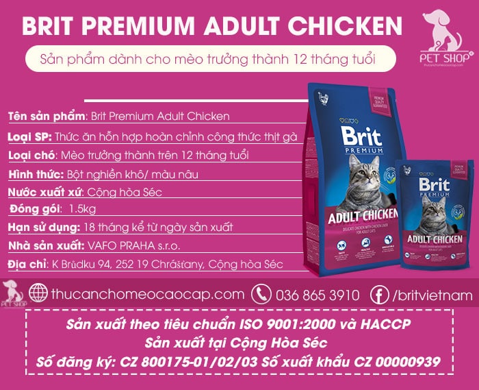 Brit Premium Adult Chicken