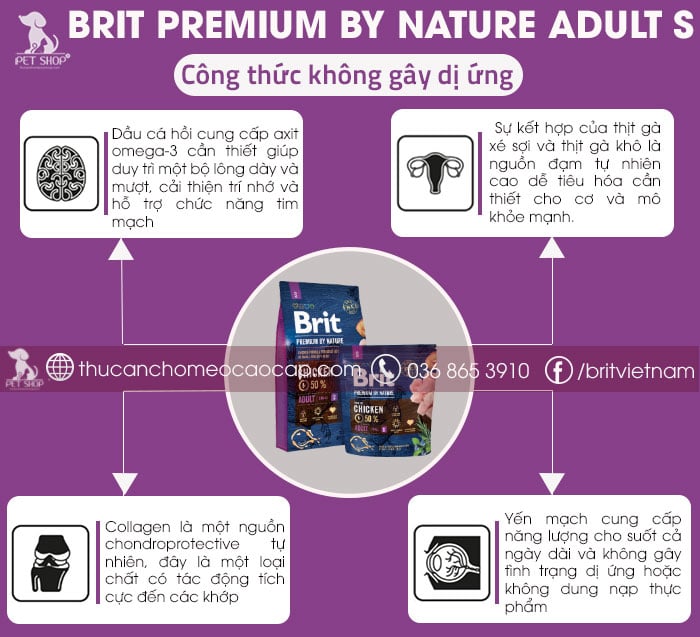 Ưu điểm Brit Premium by Nature Adult S